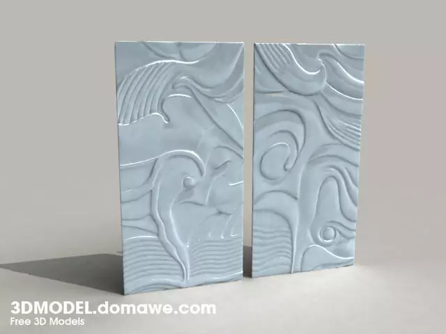 abstract releif art Free low-poly 3D model_0