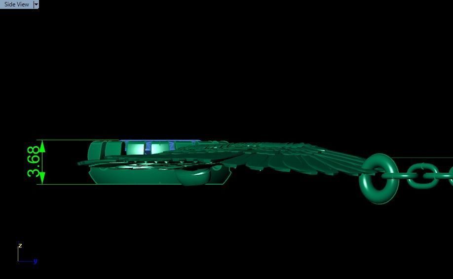 Wing pendant 3D print model_17