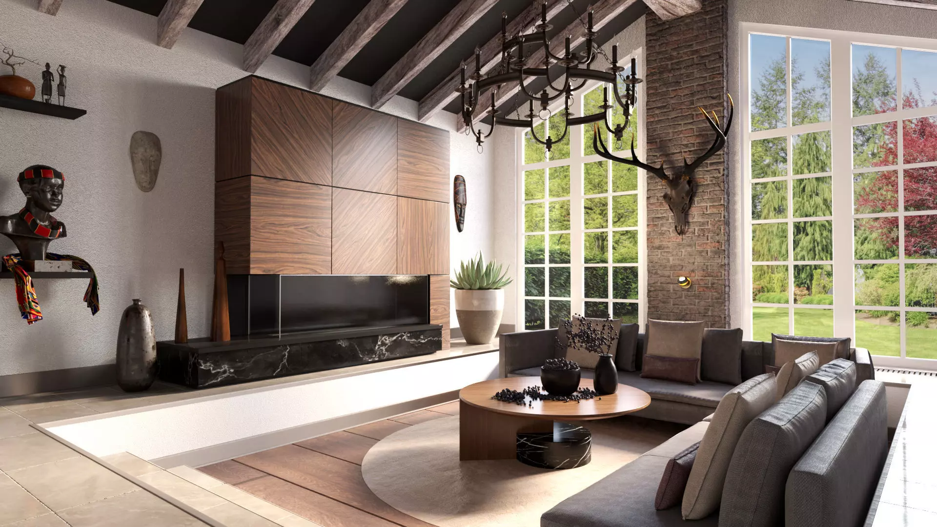 Contry house living room 3D model