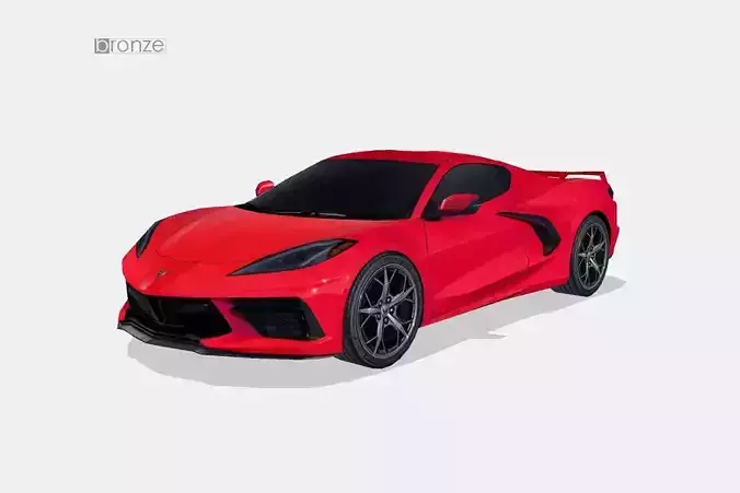 Chevrolet Corvette C8 Stingray 2021 Low-poly 3D model