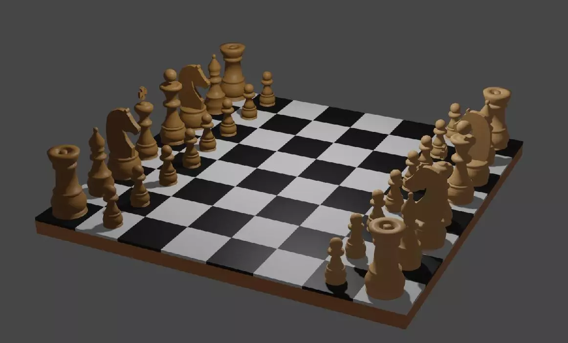 Chess board Free 3D model_0