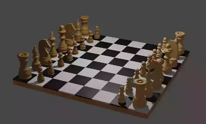 Chess board Free 3D model