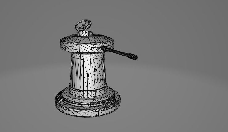 DF9 Turret Low-poly 3D model_4