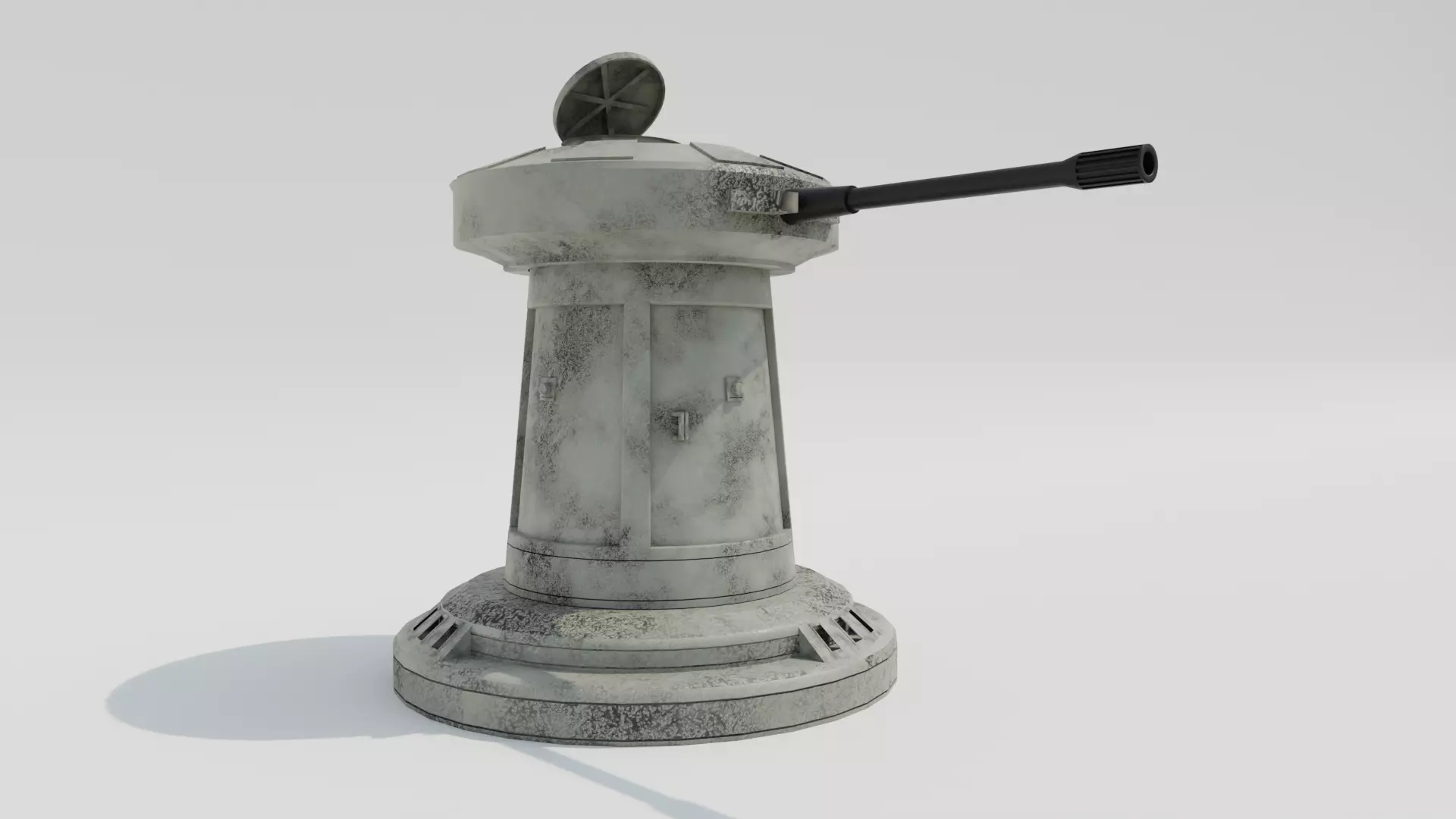 DF9 Turret Low-poly 3D model_0