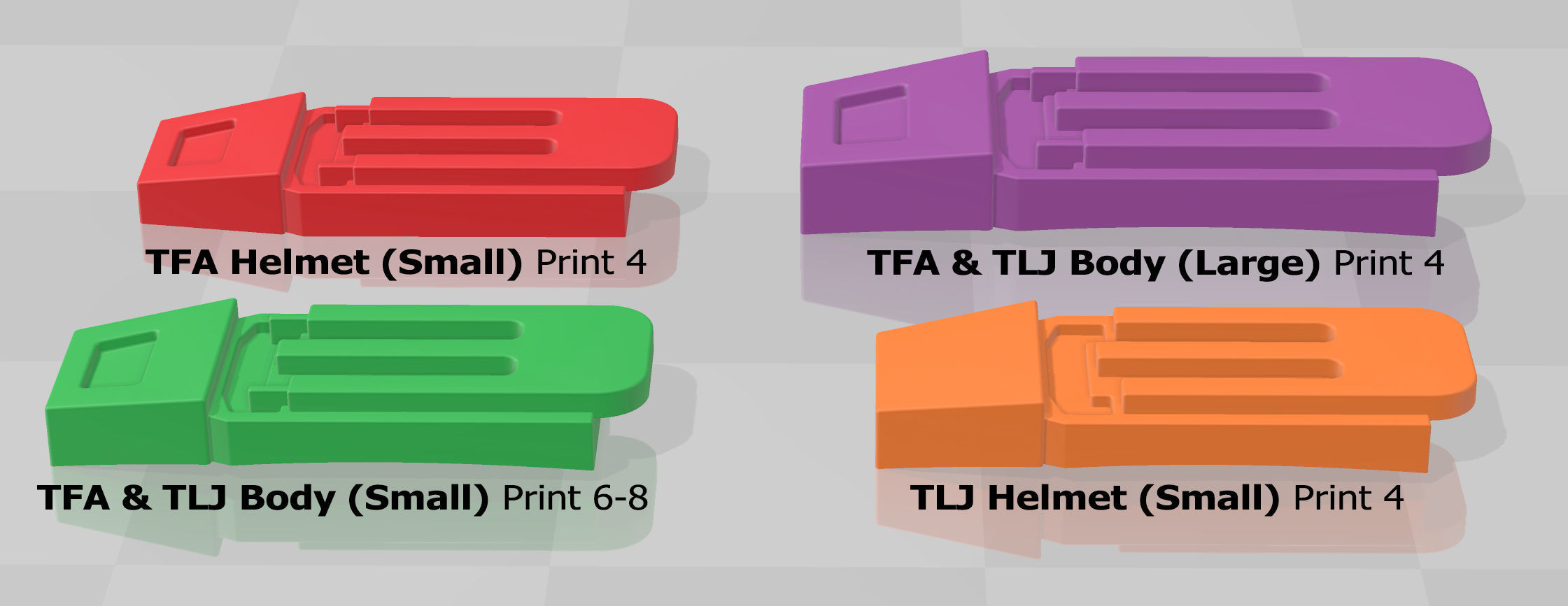 Star Wars First Order TK Clips Detail Greebles TFA and TLJ FOTK 3D print model_2