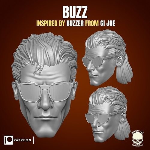 Buzz head for action figures 3D print model