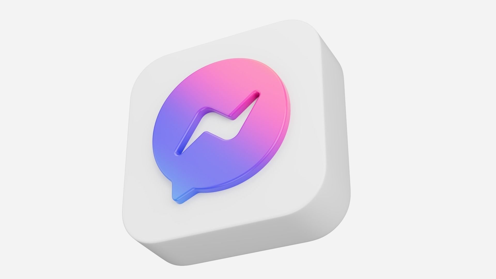 Messenger App Icon 3D model_4