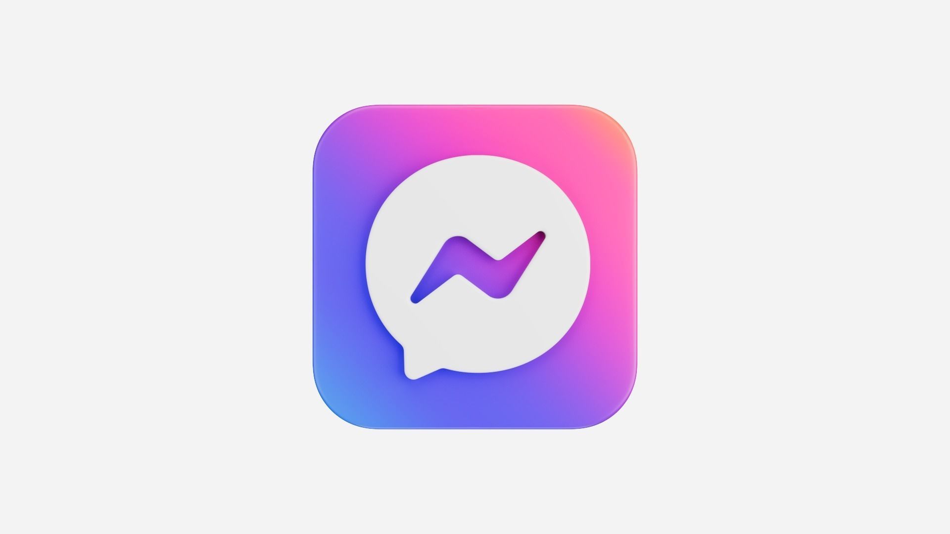 Messenger App Icon 3D model_7