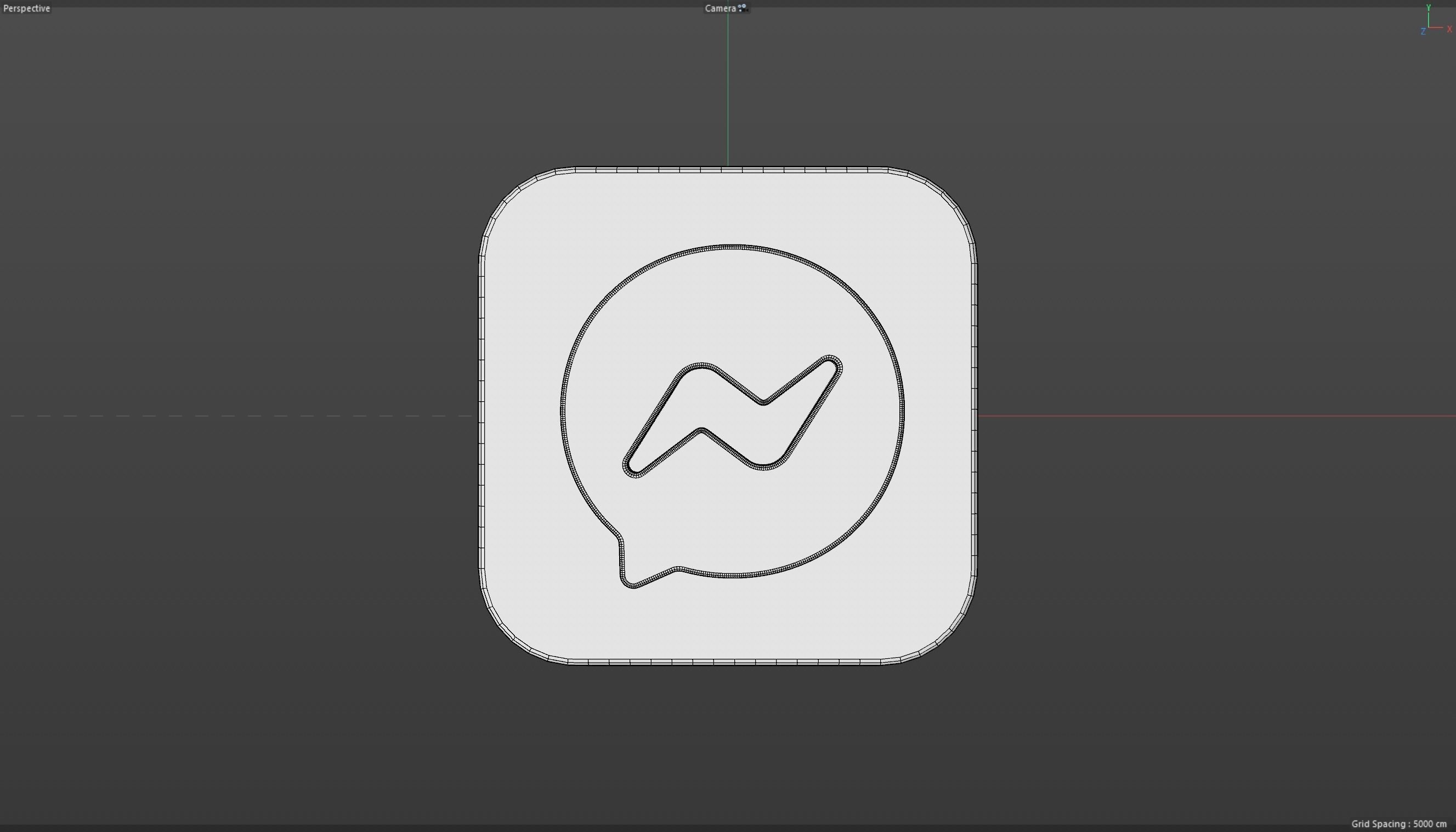 Messenger App Icon 3D model_5