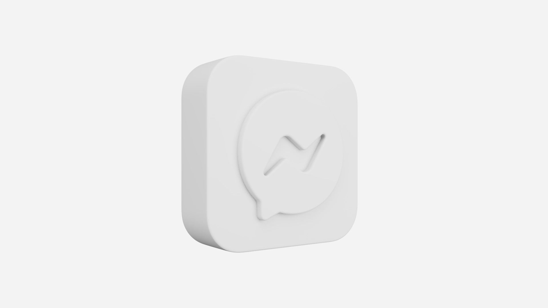 Messenger App Icon 3D model_11