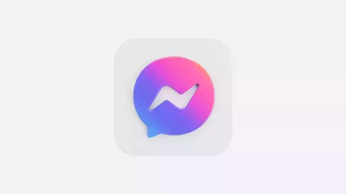Messenger App Icon 3D model