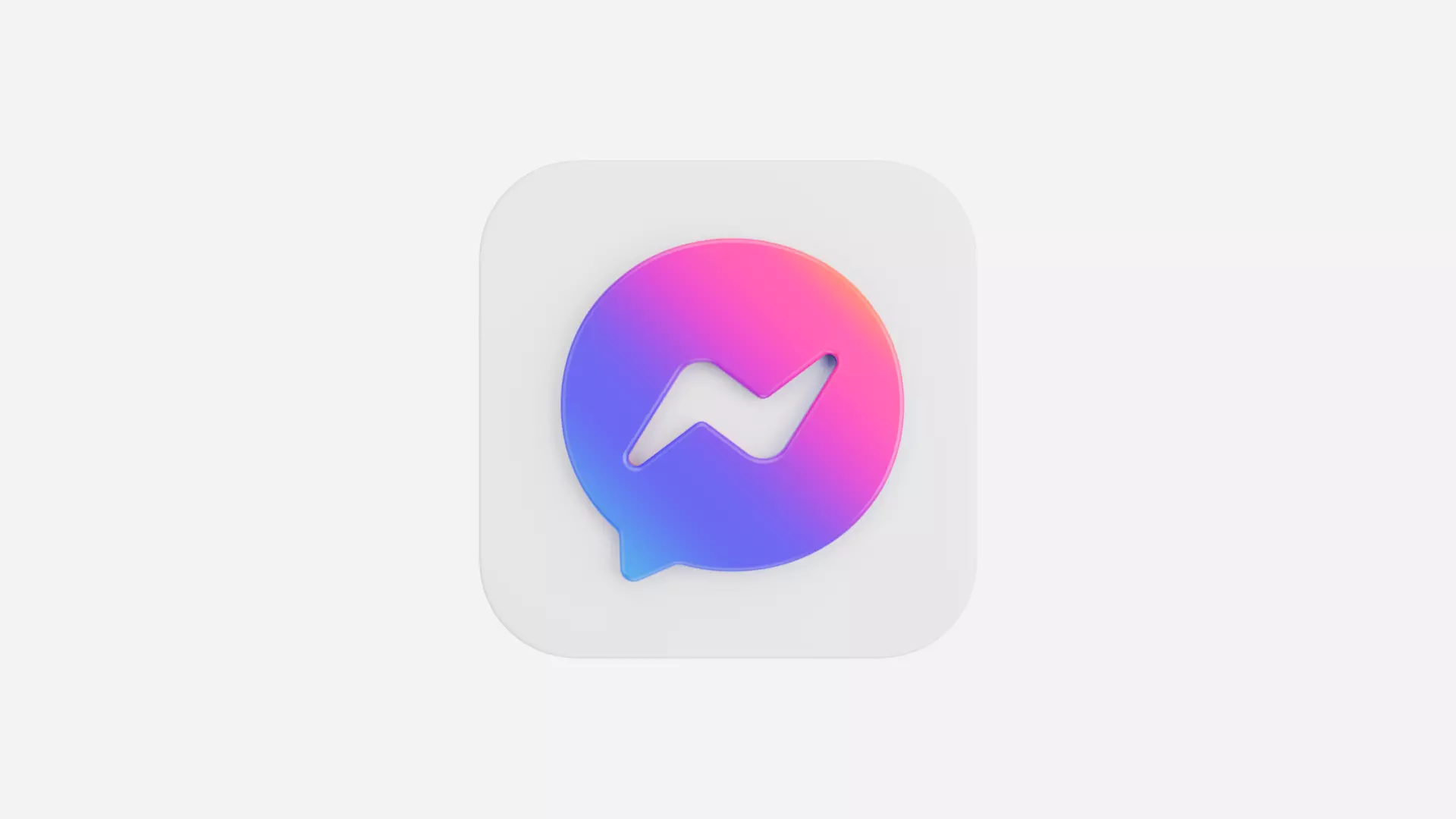 Messenger App Icon 3D model_0