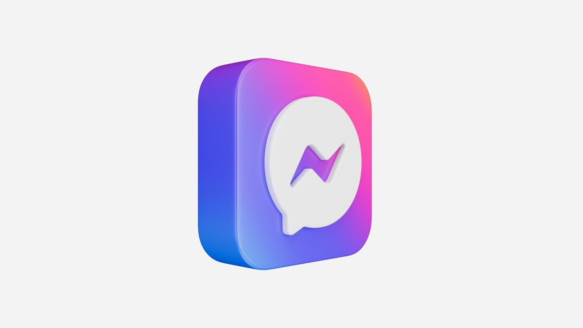 Messenger App Icon 3D model_8