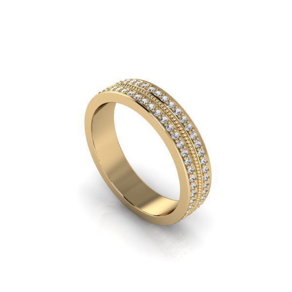Model 709 9 US Size Auger Ring Pave Diamond 3D print model_5