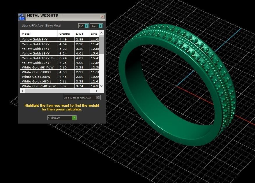Model 709 9 US Size Auger Ring Pave Diamond 3D print model_12