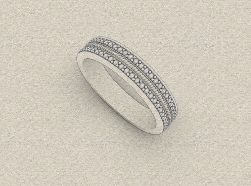 Model 709 9 US Size Auger Ring Pave Diamond 3D print model_9