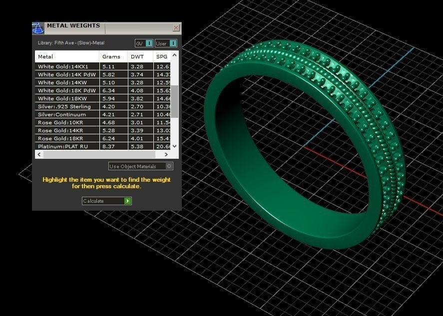 Model 709 9 US Size Auger Ring Pave Diamond 3D print model_13