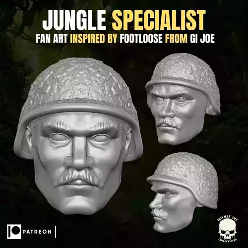Jungle Specialist head for Action Figures