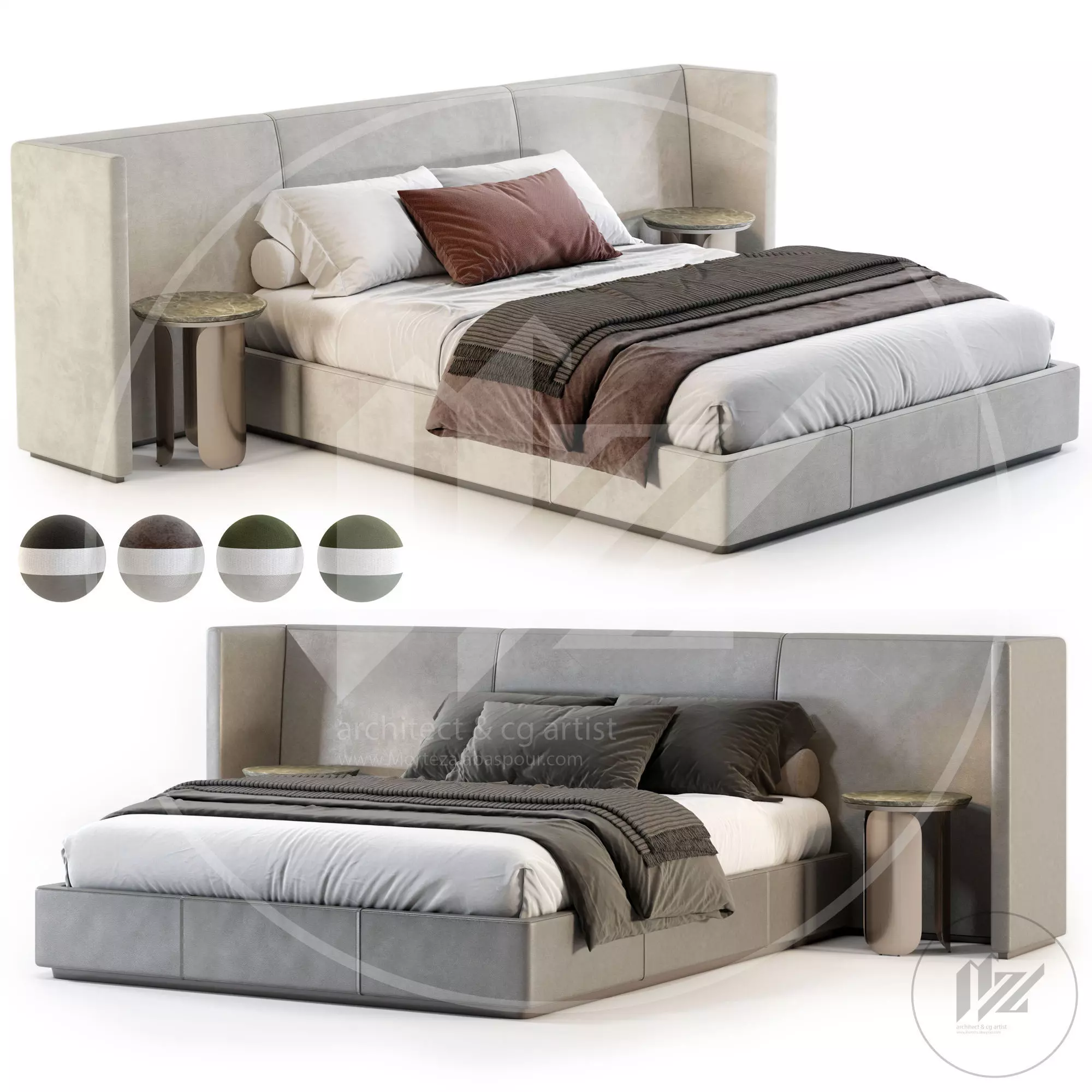 Rh Alessa Shelter Bed 3D model