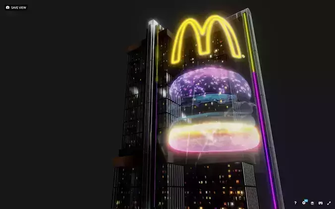 Low Poly - Futuristic Sci-fi Skyscraper Building