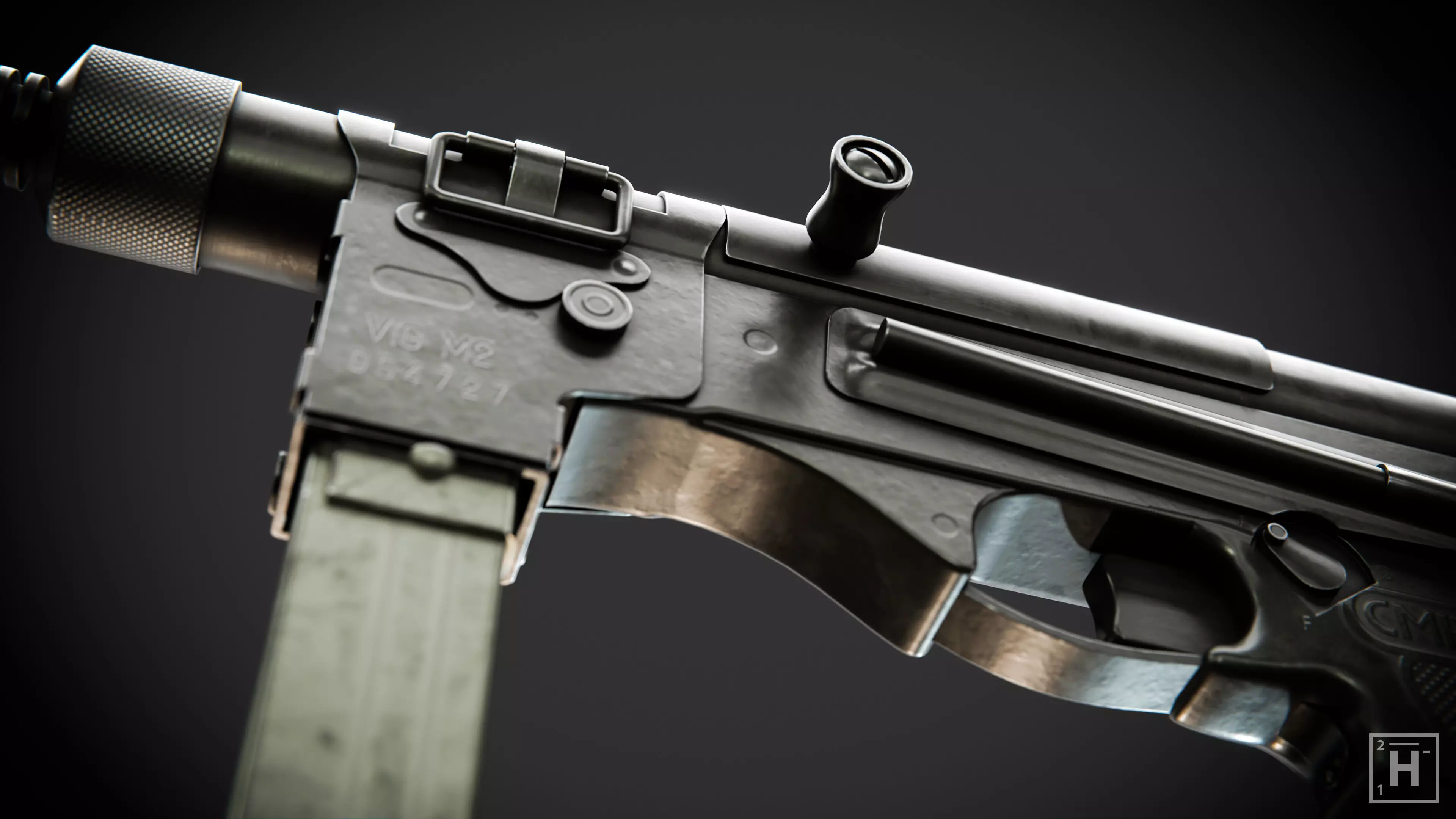 Vigneron M2 SMG Low-poly 3D model_0