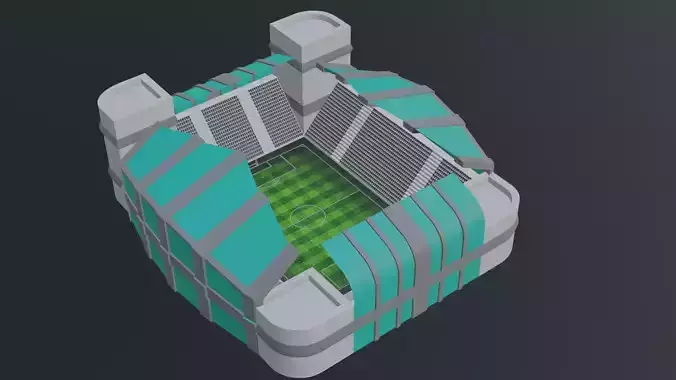 Football Stadium - Turquoise
