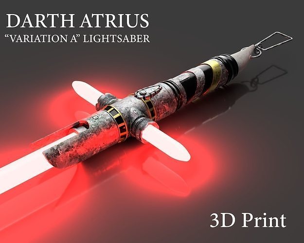 Darth Atrius Lightsaber - Var A - 3D printable 3D print model