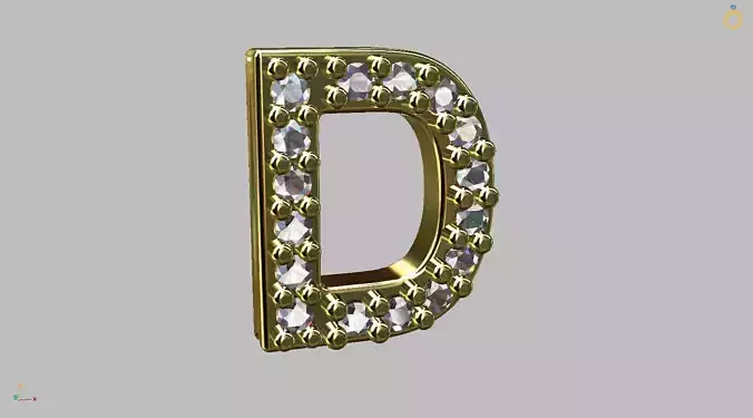 Letter D - 8mm