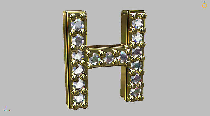 Letter H - 8mm 3D print model