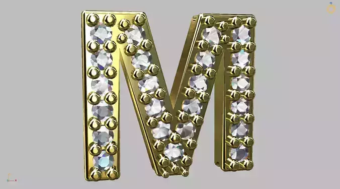 Letter M - 8mm