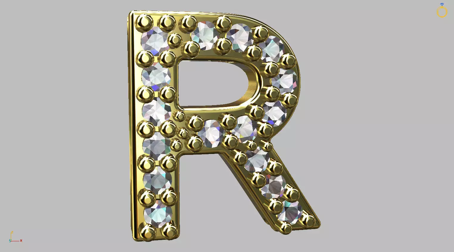 Letter R - 8mm 3D model 3D printable | CGTrader
