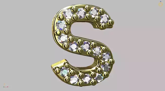 Letter S - 8mm