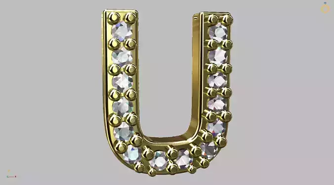 Letter U - 8mm