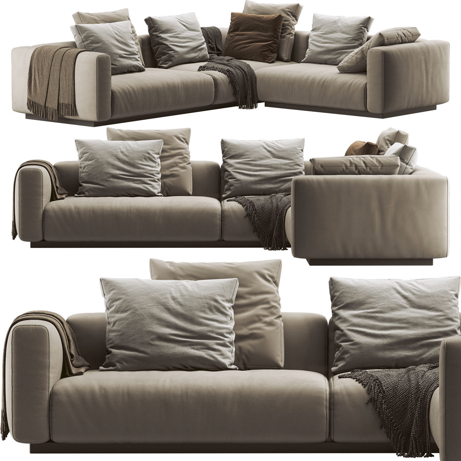 Flexform Lario Sofa 3D model_10