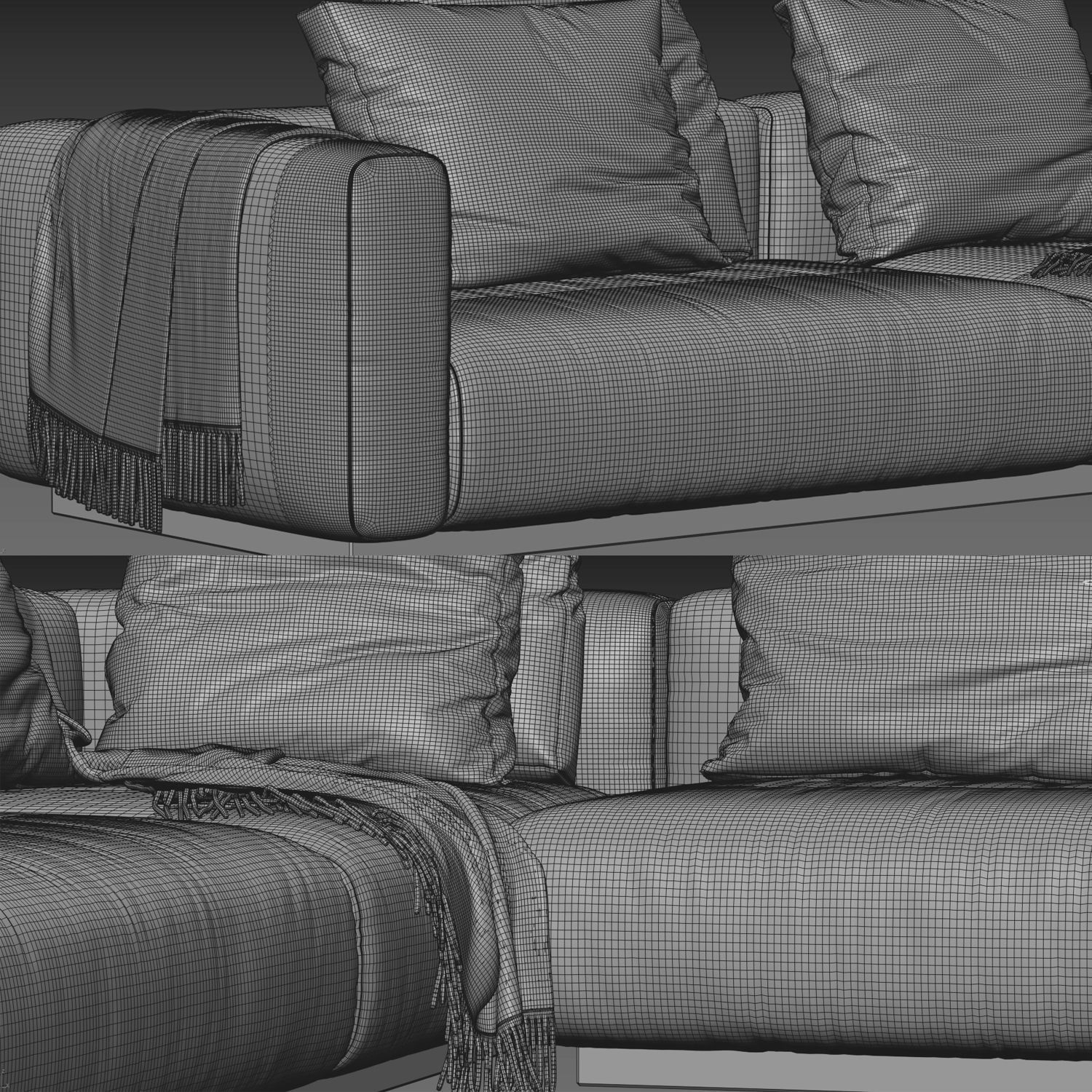 Flexform Lario Sofa 3D model_4