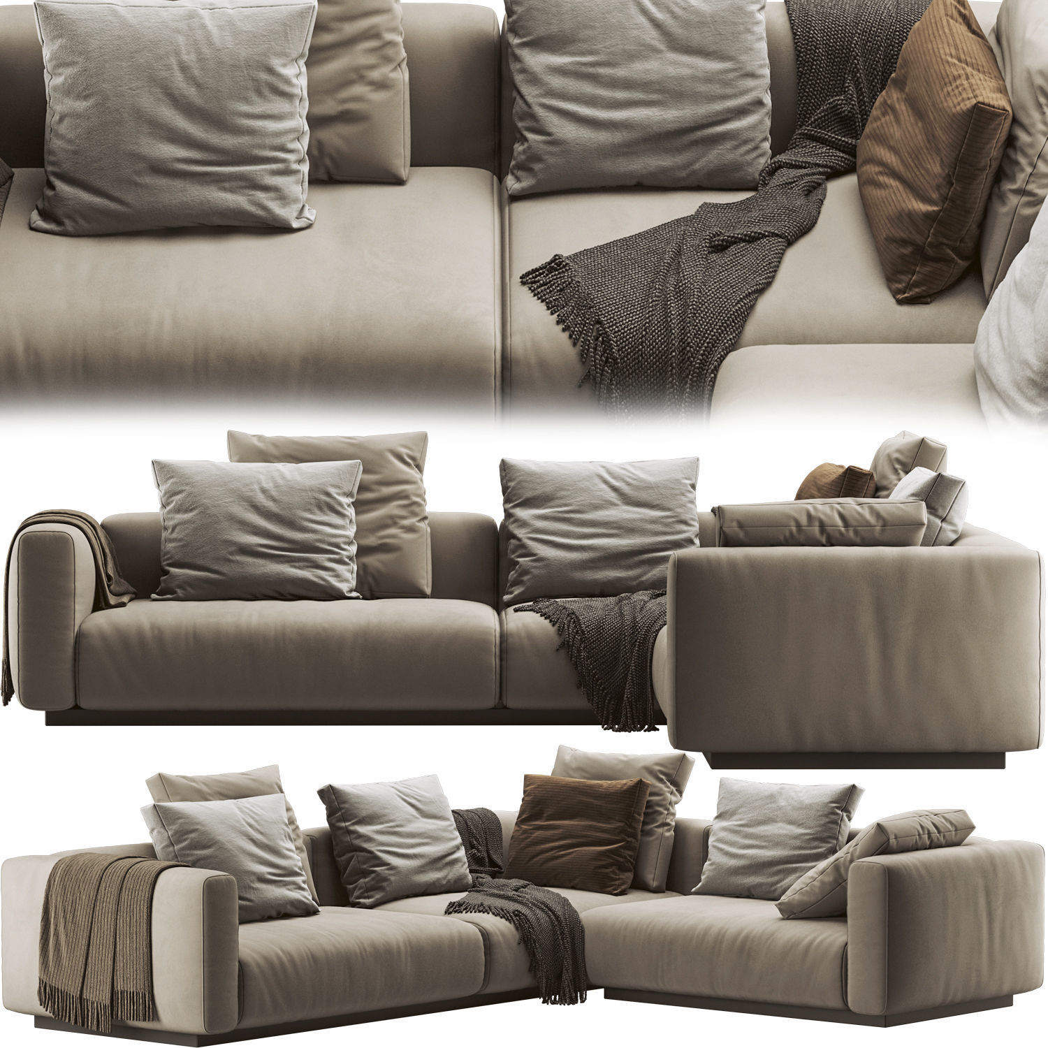 Flexform Lario Sofa 3D model_3