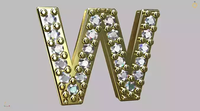Letter W - 8mm