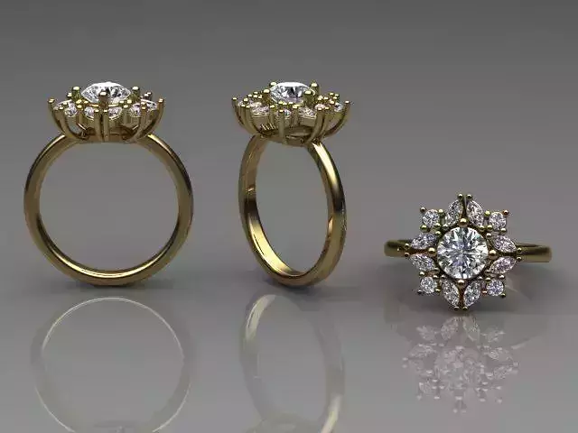 Round and Marquise Ring