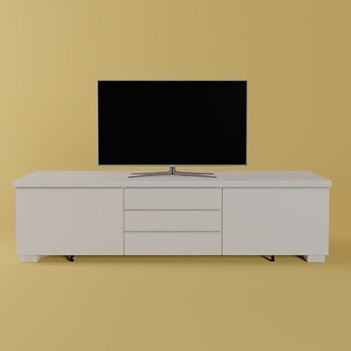 Living Room TV Stand Low-poly 3D model