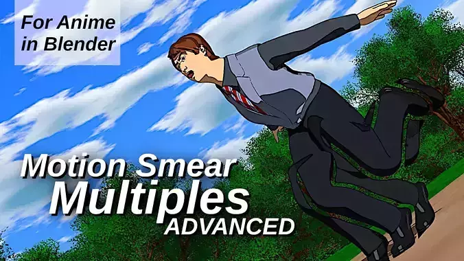 For Anime in Blender - Motion Smear - Multiples ADVANCED 3D model