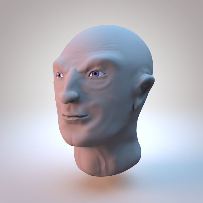 Human sculpting brush  3D model_4
