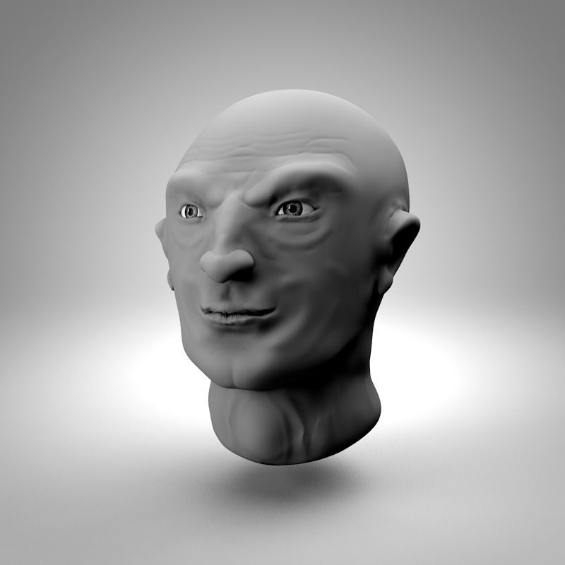 Human sculpting brush  3D model_1