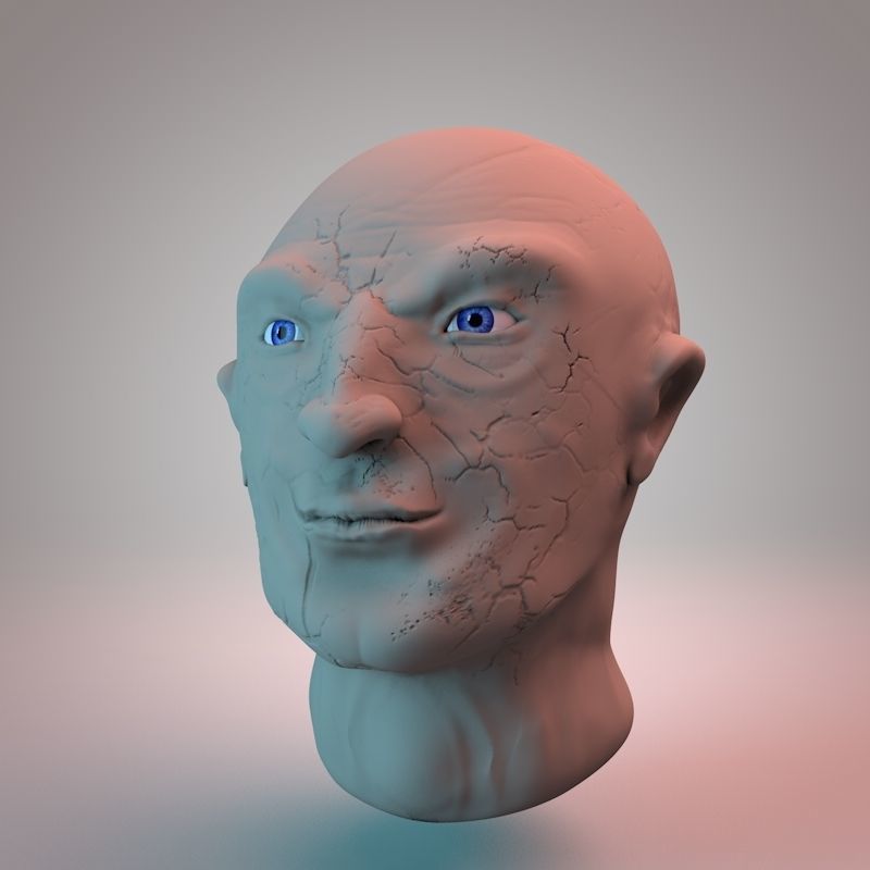 Human sculpting brush  3D model_5