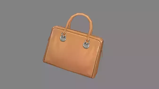 cartoon brown zippered handbag for women