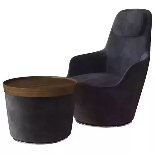 high back armchair harbor by bb italia