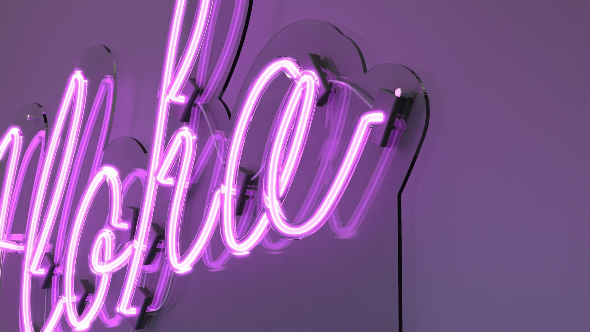 Aloha Miami - Neon Sign 3D model_2