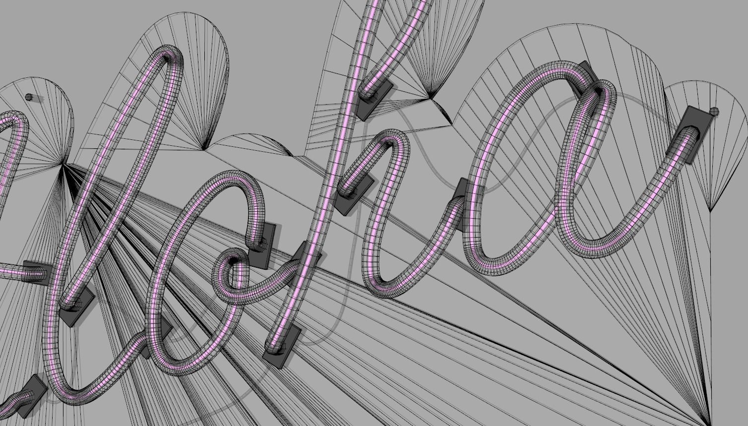 Aloha Miami - Neon Sign 3D model_8