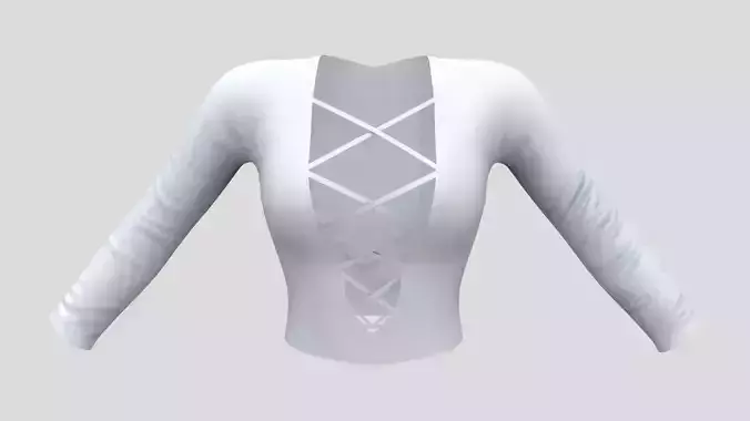 Lace Front Deep Cleavage Top