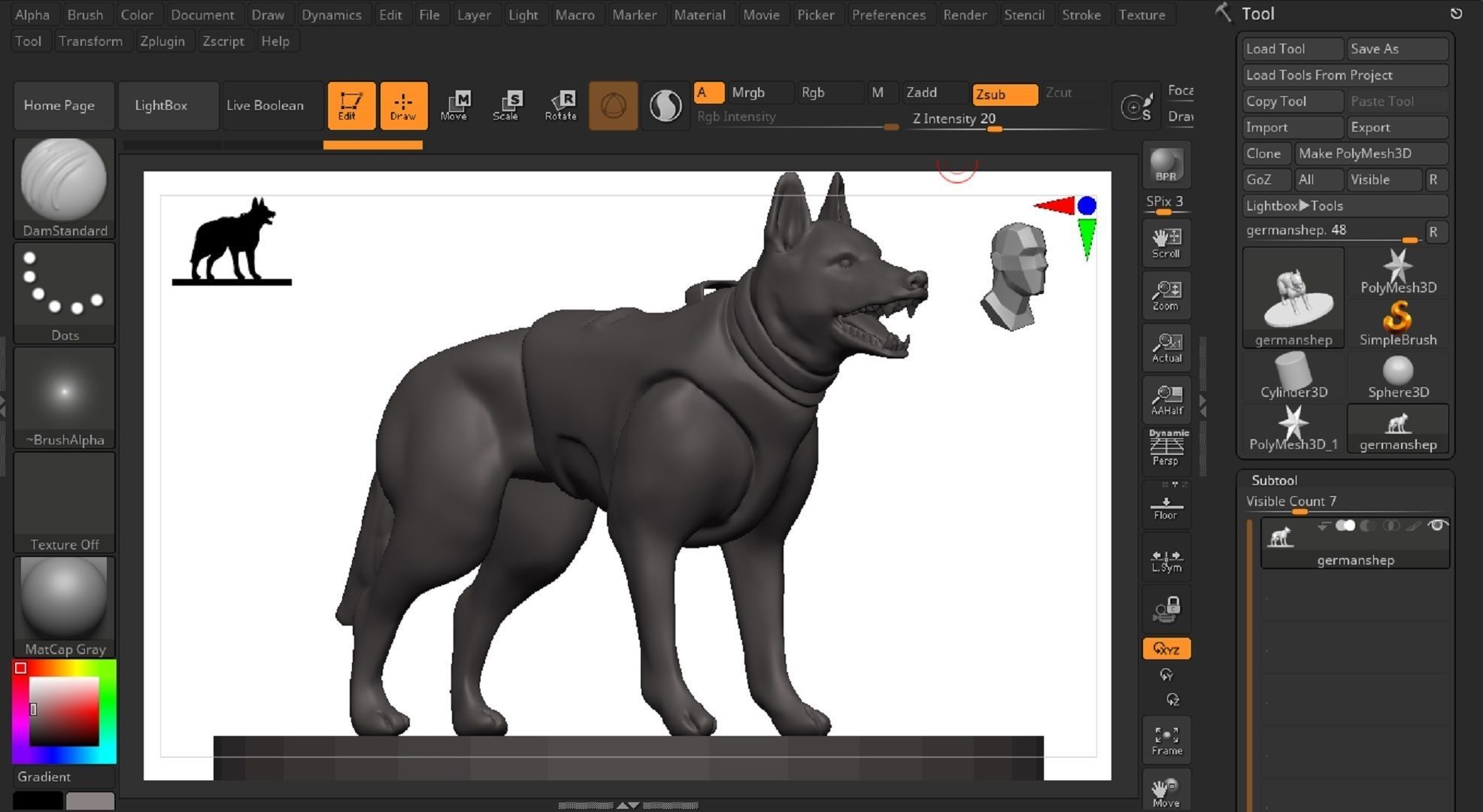 German Shepherd 3D model_11