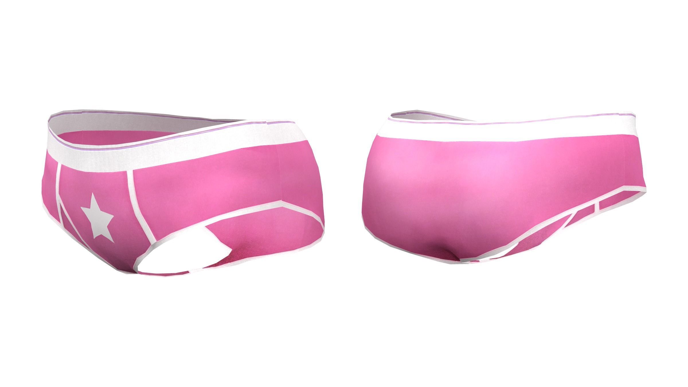 Womens Boy Briefs Low-poly 3D model_5